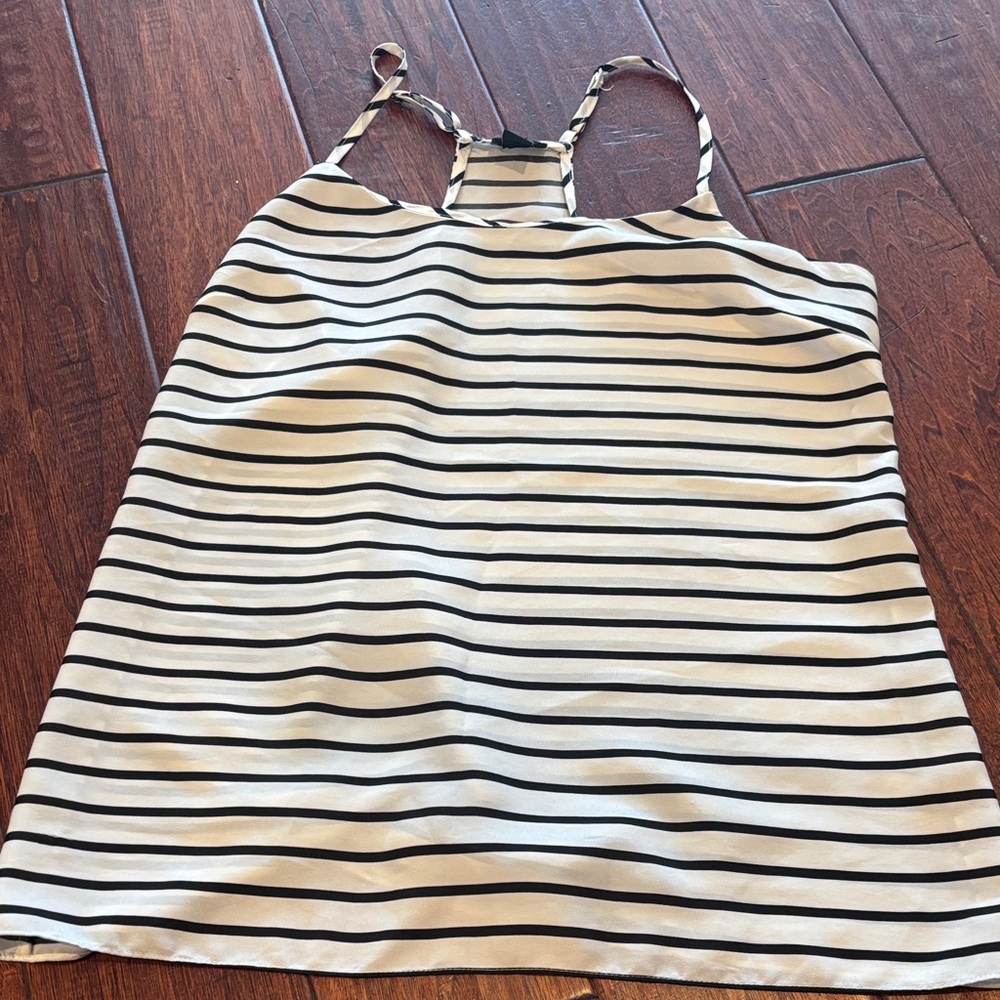 J. Crew Black and White Striped Camisole